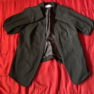 Black long sleeve short kids M/M/M trench coat